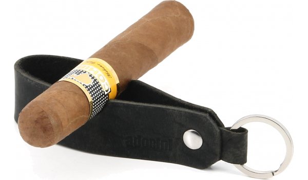 adorini Ablage für Zigarren und Pfeifen Echtleder Schlüsselanhänger schwarz