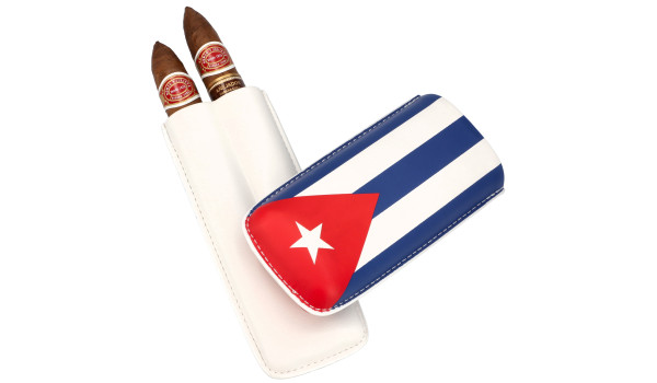 copy of Zigarrenetui kubanische Flagge für 2 Zigarren