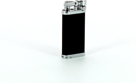 IM Corona Old Boy Pipe Lighter Black/Chrome with Integrated Tamper