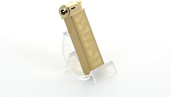 Sarome Pipe Lighter Gold Super Satin with Pipe Designs