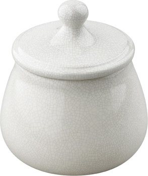 Ceramic Tobacco Jar White/CraquelÃ©
