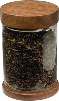 Tobacco Jar with Guy Janot Humidifier Glass/Bubinga Wood