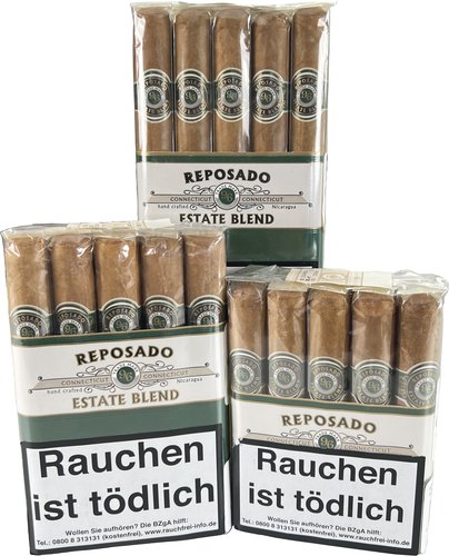Reposado Estate Blend Connecticut Zigarren der Serie Reposado Estate Blend Connecticut