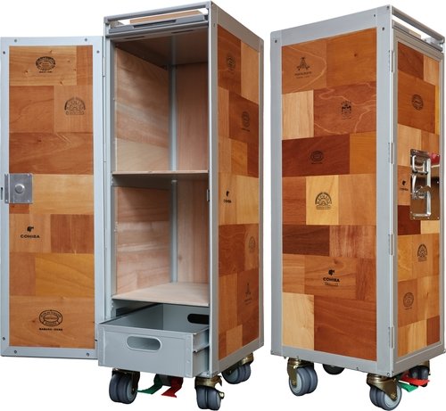 Zigarrenzubehör der Serie Adorini Flugzeugtrolley Humidore