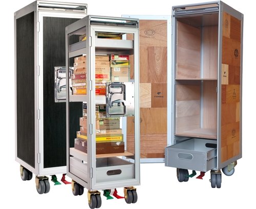 Zigarrenzubehör der Serie Adorini Flugzeugtrolley