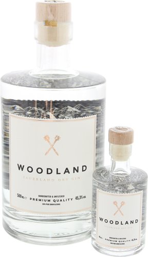 Spirituosen der Serie Woodland Gin Sauerland