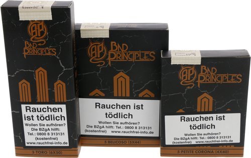 Zigarren der Serie Principle Cigars Bad Principles