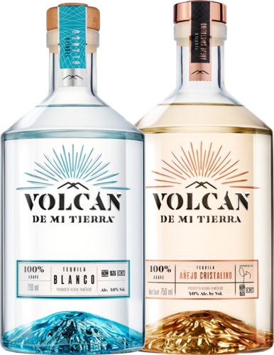 Spirituosen der Serie Volcan Tequila