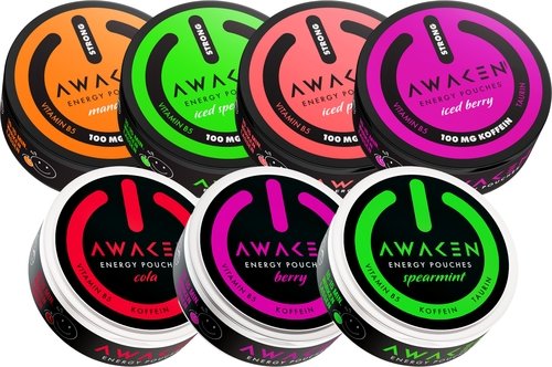 Tabak der Serie Awaken Energy Pouches