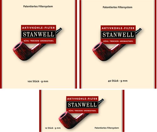 Pfeifenzubehör der Serie Stanwell Aktivkohlefilter 9mm