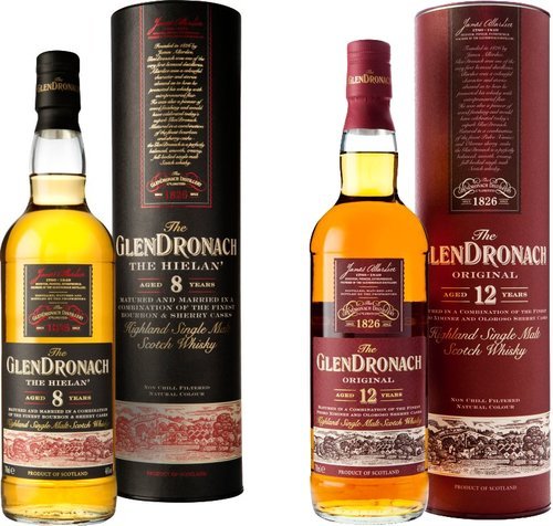 Spirituosen der Serie Glendronach Single Malt Whisky