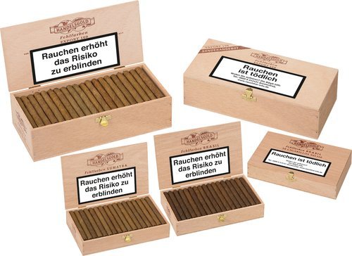 Zigarillos der Serie Handelsgold Fehlfarben