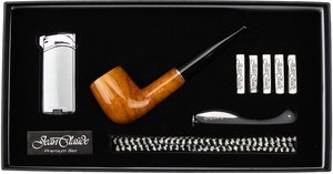 Pfeifen Pfeifen Sets  Jean Claude Gerade Goldbraun