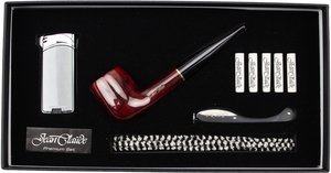 Pfeifen Pfeifen Sets  Jean Claude Gerade Rot