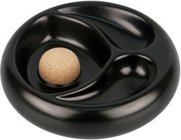 Pfeifenzubehör Aschenbecher  Classic Keramik schwarz/matt 2 Ablagen (520104)
