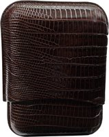 Zigarrenzubehör Etui  Martin Wess 3er Eidechse braun (lizard) (589) (10313)