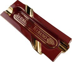 Zigarrenzubehör Aschenbecher  CASA BENDEN LCDH weinrot-gold mit 4 Ablagen (6397460)