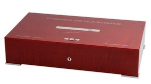 Zigarrenzubehör Humidor  Elie Bleu Humidor für 110 Zigarren Sykomore Maserung rot