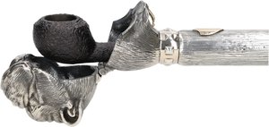 Pfeifen Serienpfeifen  Dunhill Pipes Bulldog Pipe Cane Shell Briar 4107 im Gehstock (DUDPZWALKMAX)