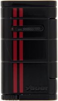 Zigarrenzubehör Feuerzeug  Xikar black red stripe (532BKRD)
