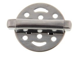 Classic Pfeifendeckel silber mit Feder 25mm (010377)
