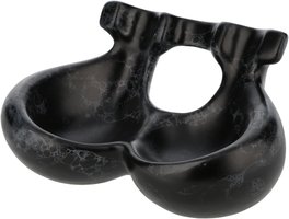 Pfeifenzubehör Pfeifenständer  Classic Keramik 2er marmor/schwarz matt (6610111)
