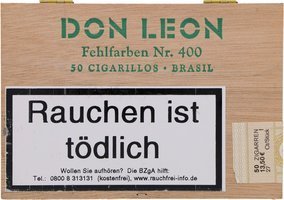 Zigarillos Dominikanische Republik  Don Leon Fehlfarben Nr. 400 Brasil Cigarillos (16371)