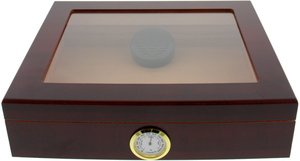 Zigarrenzubehör Humidor  Angelo inkl. Acrylpolymer-Befeuchter (920030) (transparenter Deckel)