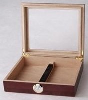 Zigarrenzubehör Humidor  Angelo inkl. Schwamm-Befeuchter  (transparenter Deckel)