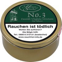 Tabak Pfeifentabak  House of Smoke No. 3 Danish-Virginia 100g Dose (61922)