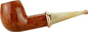 Pfeifen Serienpfeifen  Big Ben nature polish rose gold ring horn stem Modell 420 (112012420)