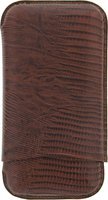 Zigarrenzubehör Etui  Martin Wess 3er Eidechse braun (lizard) (570) (12694)