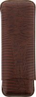 Zigarrenzubehör Etui  Martin Wess 3er Eidechse braun (lizard) (595) (10413)