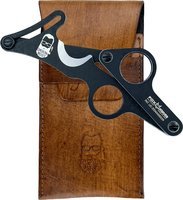 Zigarrenzubehör Schneider  Fox Knives Tagliasigari schwarz, Etui braun (749 SM BSW)