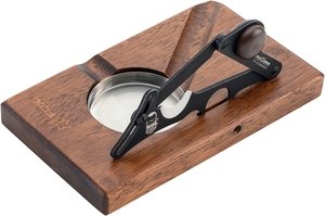 Fox Knives Cigar Cutter Cutter Stainless Steel black with wood support (749/1SM BSW)
