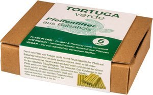 Pfeifenzubehör Pfeifenfilter  Tortuga Verde Balsa 6mm (68 Stück) (101622)
