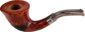 Pfeifen Freehand Pfeifen  Stefano Santambrogio Calabash rustiziert big (interne Nr. 152)