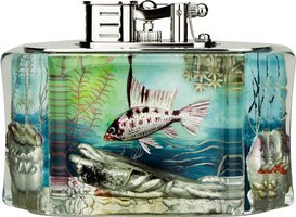 Zigarrenzubehör Feuerzeug  Dunhill Limited Edition Aquarium Fish Blue (DU23FRAE151472TU)