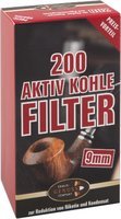 Pfeifenzubehör Pfeifenfilter  Ermuri 9 mm Aktivkohle Filter 200 Stück (714)