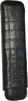 Zigarrenzubehör Etui  Martin Wess 2er Kroko schwarz (594) (10395)