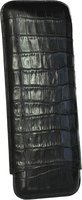 Martin Wess Churchill Lederetui Kollektion 3er Kroko schwarz (595) (10417)