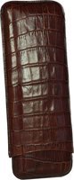 Zigarrenzubehör Etui  Martin Wess 3er Kroko braun (595) (10416)