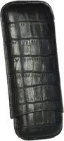 Martin Wess Robusto Lederetui Kollektion 2er Kroko schwarz (590) (10323)
