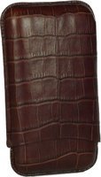 Zigarrenzubehör Etui  Martin Wess 3er Kroko braun (591) (10346)