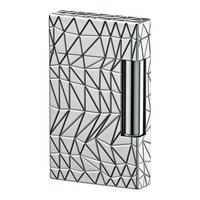 Zigarrenzubehör Feuerzeug  S.T. Dupont Palladium kreuzende Linien (016407)