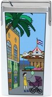 Zigarrenzubehör Feuerzeug  Elie Bleu J-15 Casa Cubana Carousel weiß limited Edition (EBJ1578)