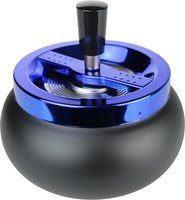 Zigarrenzubehör Aschenbecher  Guy Janot schwarz matt / Deckel blau (13313)
