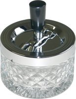 Zigarrenzubehör Aschenbecher  Guy Janot chrom / Glas transparent (13237)