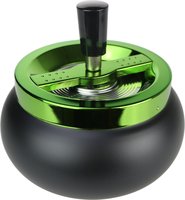 Zigarrenzubehör Aschenbecher  Guy Janot schwarz matt / Deckel grün (13312)