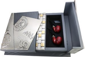 Pfeifen Serienpfeifen  Mastro de Paja 2 Pipes in Casket with book (english)